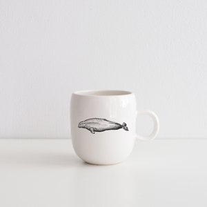 MADE TO ORDER porcelain coffee mug with wild animal drawing Canadian Wildlife collection image 6