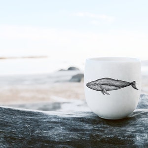 MADE TO ORDER porcelain coffee mug with wild animal drawing Canadian Wildlife collection no handle image 6