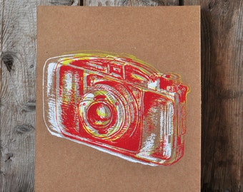 Camera #27, hand pulled silkscreen print, Boyer camera, 8 x 10 inches, open edition.