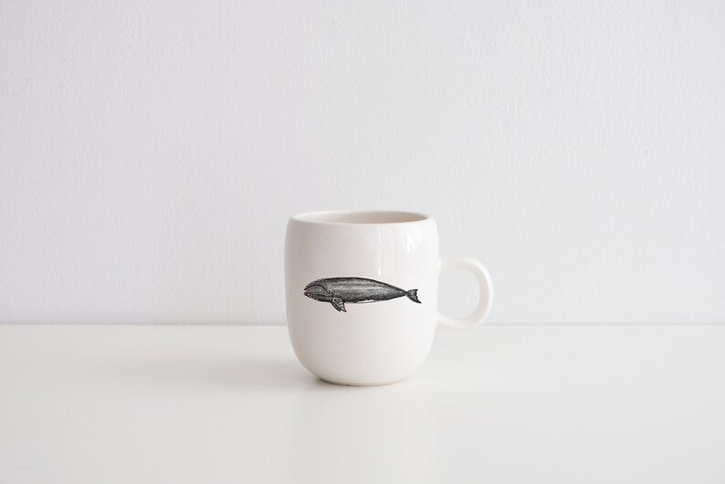 MADE TO ORDER porcelain coffee mug with wild animal drawing Canadian Wildlife collection image 5