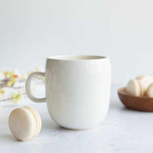 MADE TO ORDER Handmade coffee mug black / white // satin / glossy finish image 5