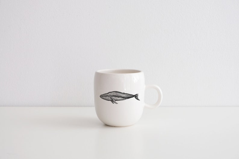 MADE TO ORDER porcelain coffee mug with wild animal drawing Canadian Wildlife collection image 4