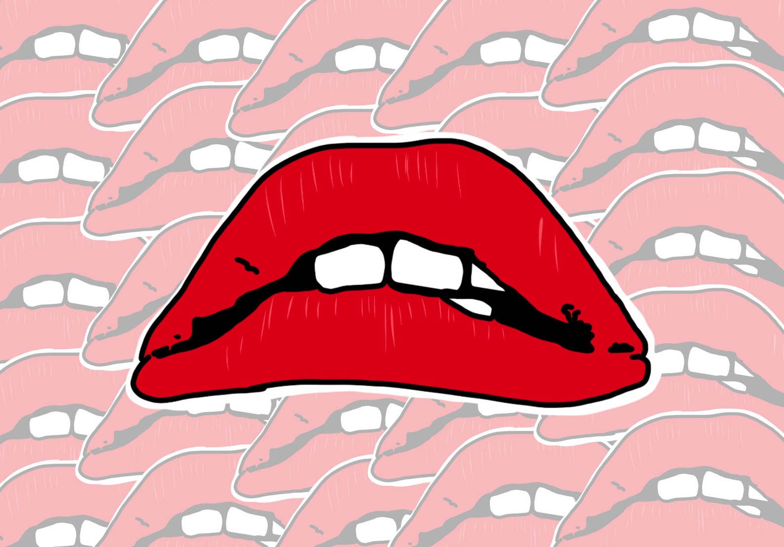 Rocky Horror Picture Show Lips Waterproof Sticker RHPS Etsy