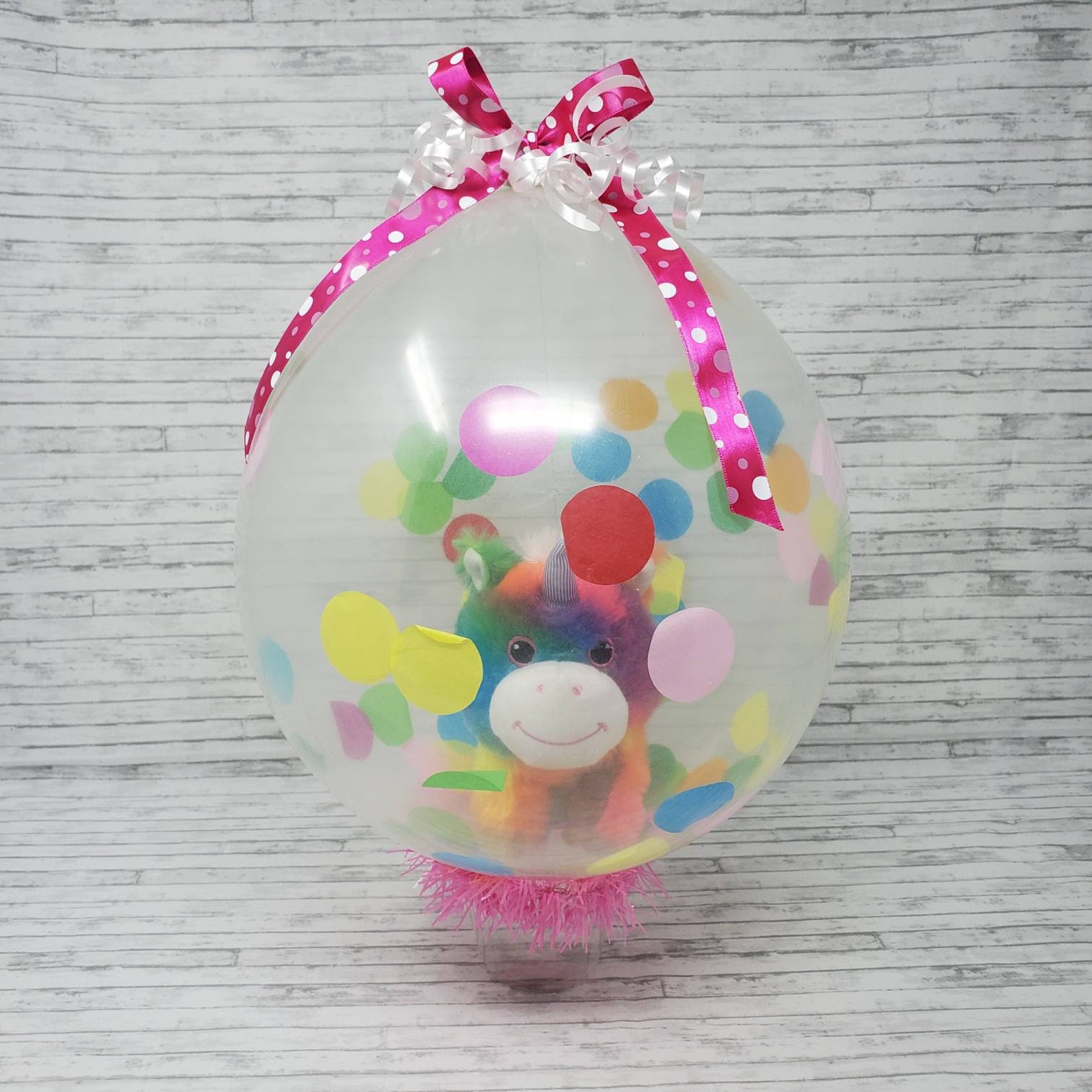 Stuffed Confetti Unicorn Balloon Unicorn Easter Birthday Etsy