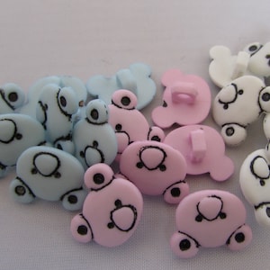 Babyknopen 14 mm knopen teddybeerkop