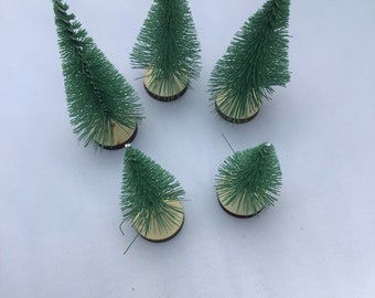 Pk of 5 Spruce Christmas Trees for Xmas Crafts Dolls House Fairy Gardens 40-60mm