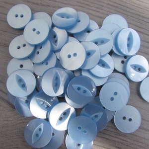60pcs Blue Buttons Sewing Plastic Resin 1inch Buttons for Crafts Flatback Large Blue Buttons 4 Holes DIY Craft Sewing Buttons (Blue 25mm/1inch)