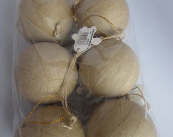 Pack of 6 Christmas Baubles to Decorate