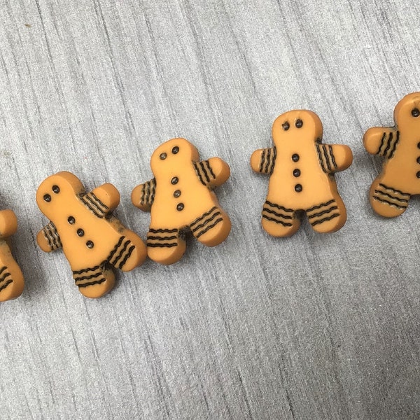 18mm Gingerbread Man Baby Buttons Childrens Buttons on a Shank Various Packs