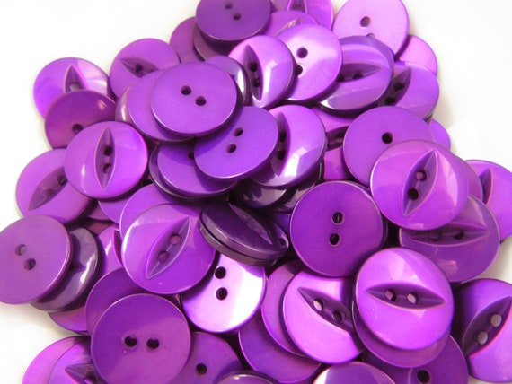 11mm or 19mm White Fisheye Hemline Buttons 2 Hole Sew on Packs of 10 20 or 50