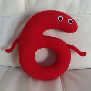 Plush toy just like Charlie and the numbers - Number 6
