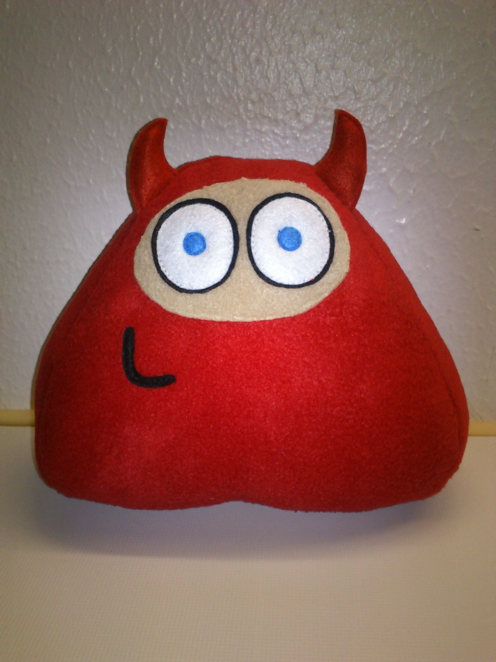 Plush Toy Pou Devil Design 