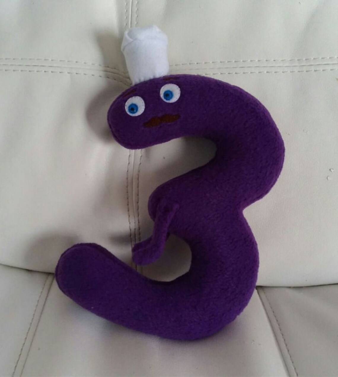 Plush toy just like Charlie and the numbers Number 3 Etsy