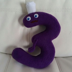 Plush toy just like Charlie and the numbers - Number 3