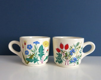 Keramik-Teebecher von Wächtersbach / Manufaktur Germany / Vintage / midecentury / Teecups / Coffeecups / Planter