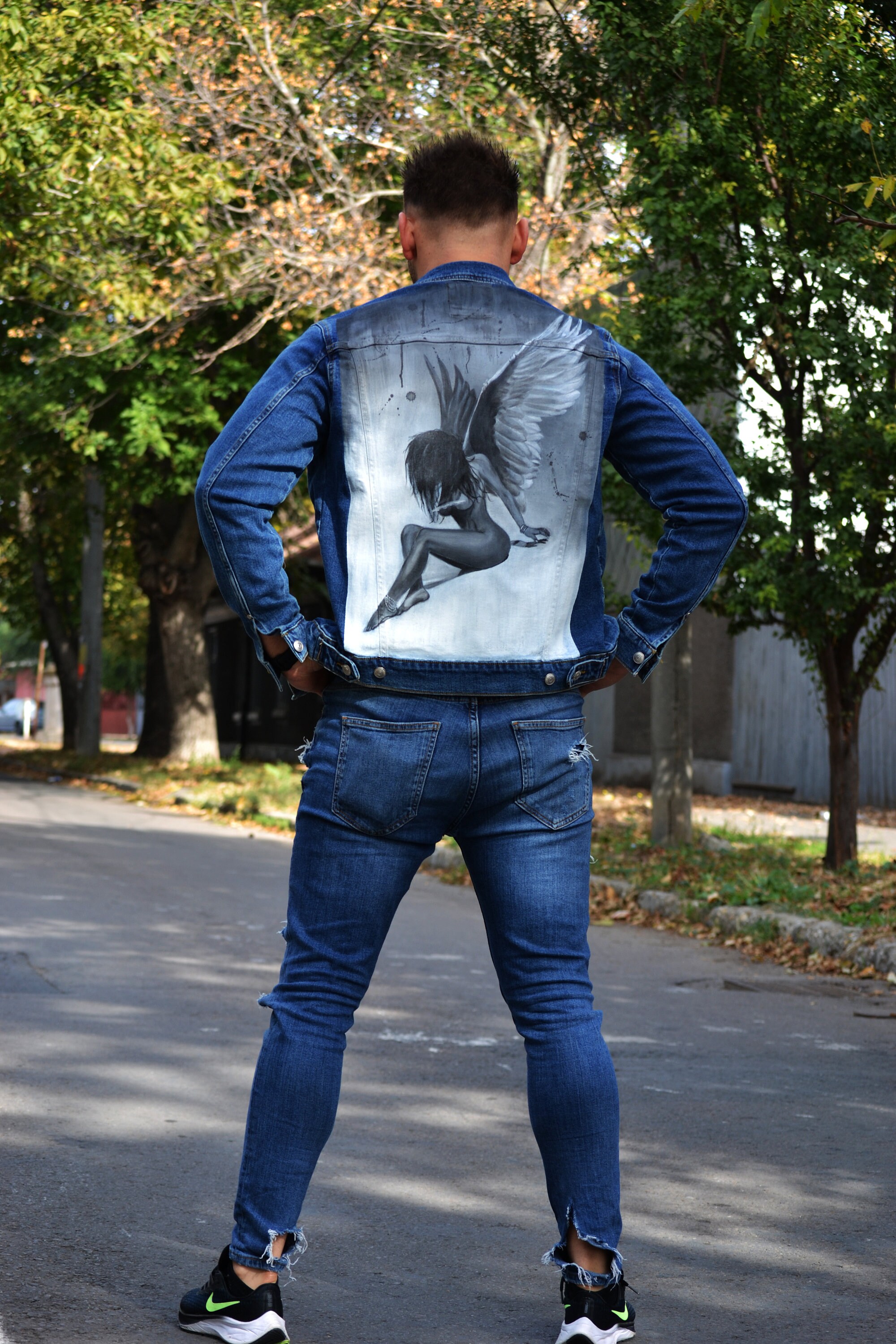 Custom Hand Painted Denim Jacket 
