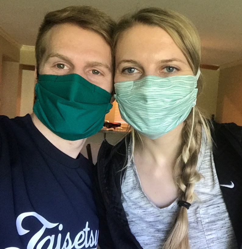 HEPA Filter Face Mask Adjustable Washable Covid mask Etsy