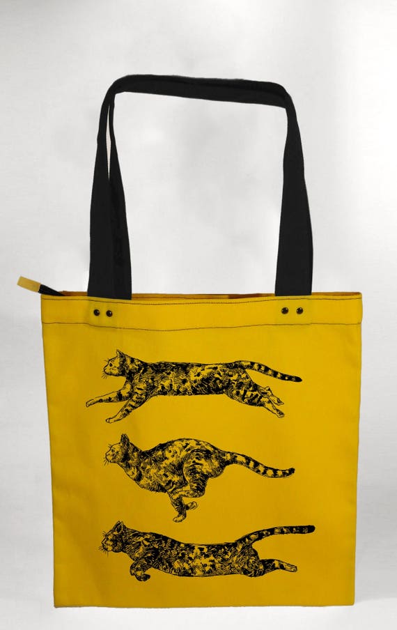 yellow canvas bag