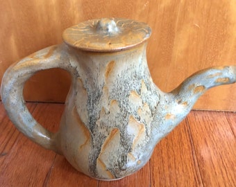 Yellow, Black and Brown Teapot, Handmade Ceramic Teapot, Unique Tea Pot, Rustic Tea Pot, Decorative Tea Pot, Ceramic Drinkware, Clay Teapot