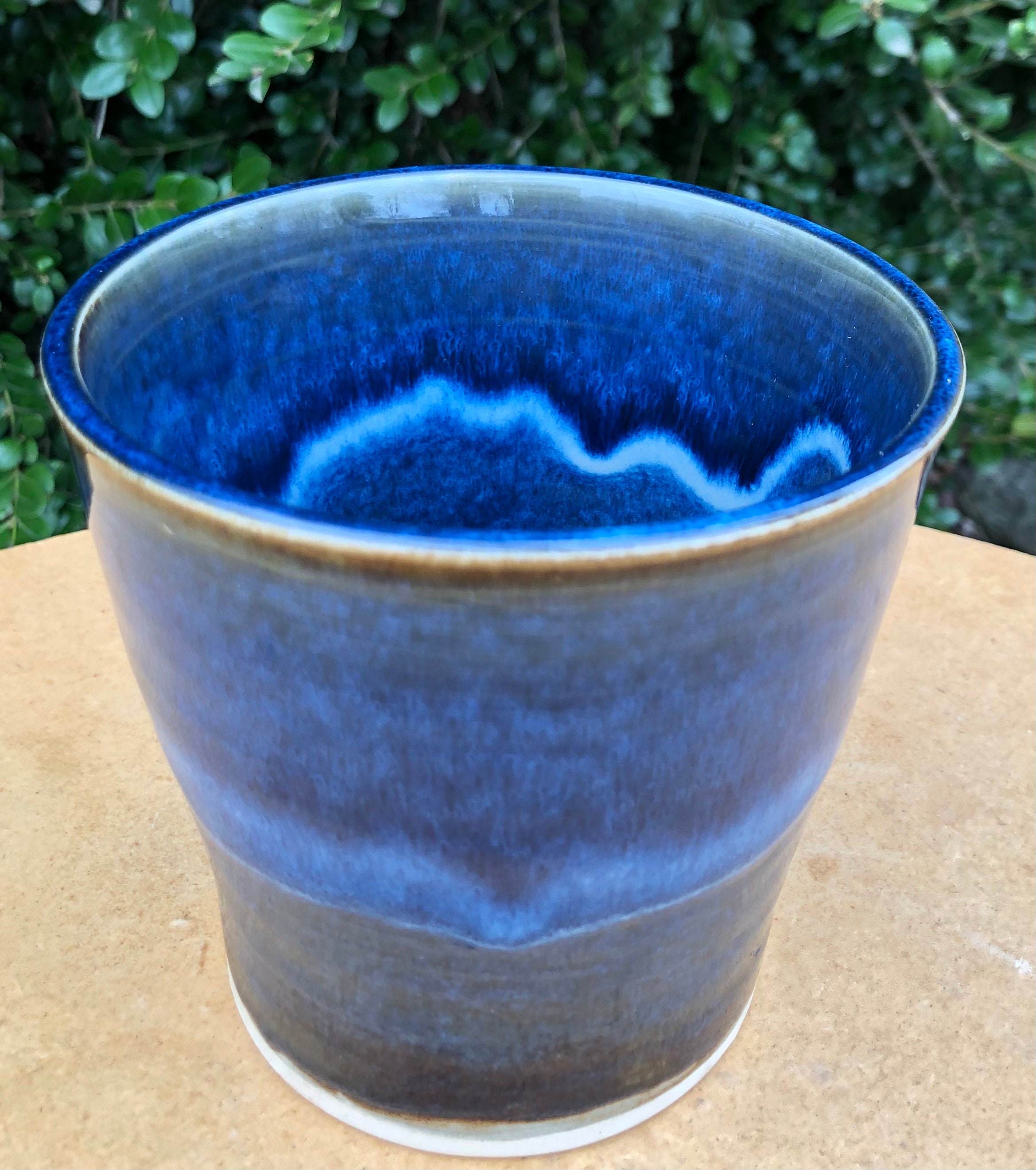 Blue Pottery Planter Ceramic Vases and Planters Blue Ceramic Etsy