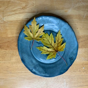 Small Pottery Plate, Handmade Pottery Dinnerware, Blue Pottery Plate, Seconds Sale Pottery, Ceramic Dinner Plate, Seconds Pottery, Blue