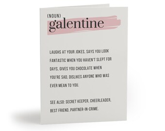 Galentines Day Greeting cards (8, 16, and 24 pcs), BFF Cards, Soul Sister Cards, Bestie Cards, Funny Cards, Thoughtful Cards, Galentines Day