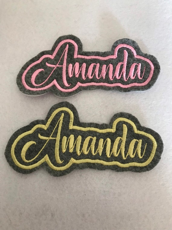 Personalised Embroidered name patch/badge made to order sew on