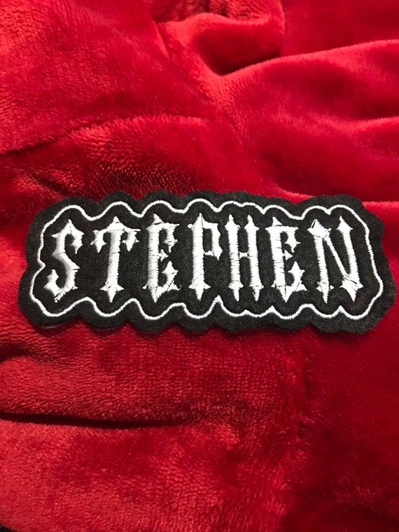 Personalised Embroidered name patch/badge made to order sew on