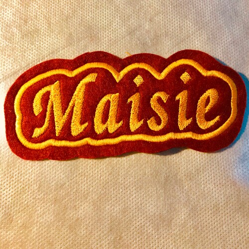 Personalised Embroidered Name Patch Badge – Round With Star, Iron-On Or Sew-On, Made In UK
