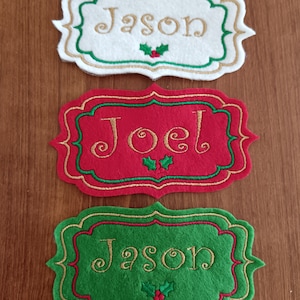 Christmas Stocking Name Tag Sewing Pattern — Pin Cut Sew Studio