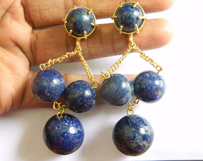 Earring Lapis lazuli earring Stud earring Gemstone Earrings Fashion Jewelry Beautiful gift Boho jewelry Sale Gift for Her