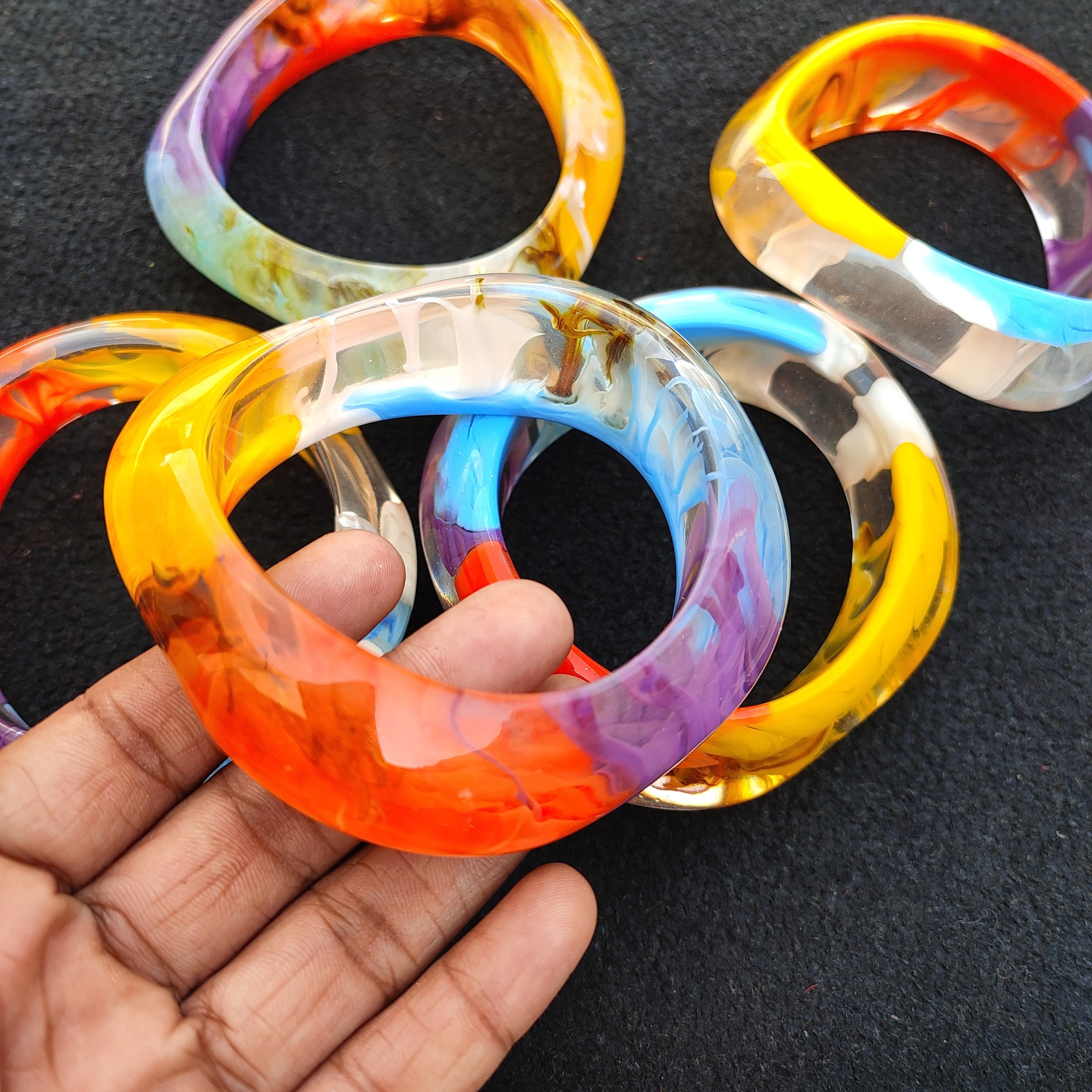 4 Size Silicone Bangle Mold Clear Round Bracelet Jewelry Casting Resin  Mould (Normal) : Amazon.in: Home & Kitchen