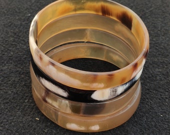 Ethically Sourced Natural Buffalo Horn Jewelry 4 Pcs Set