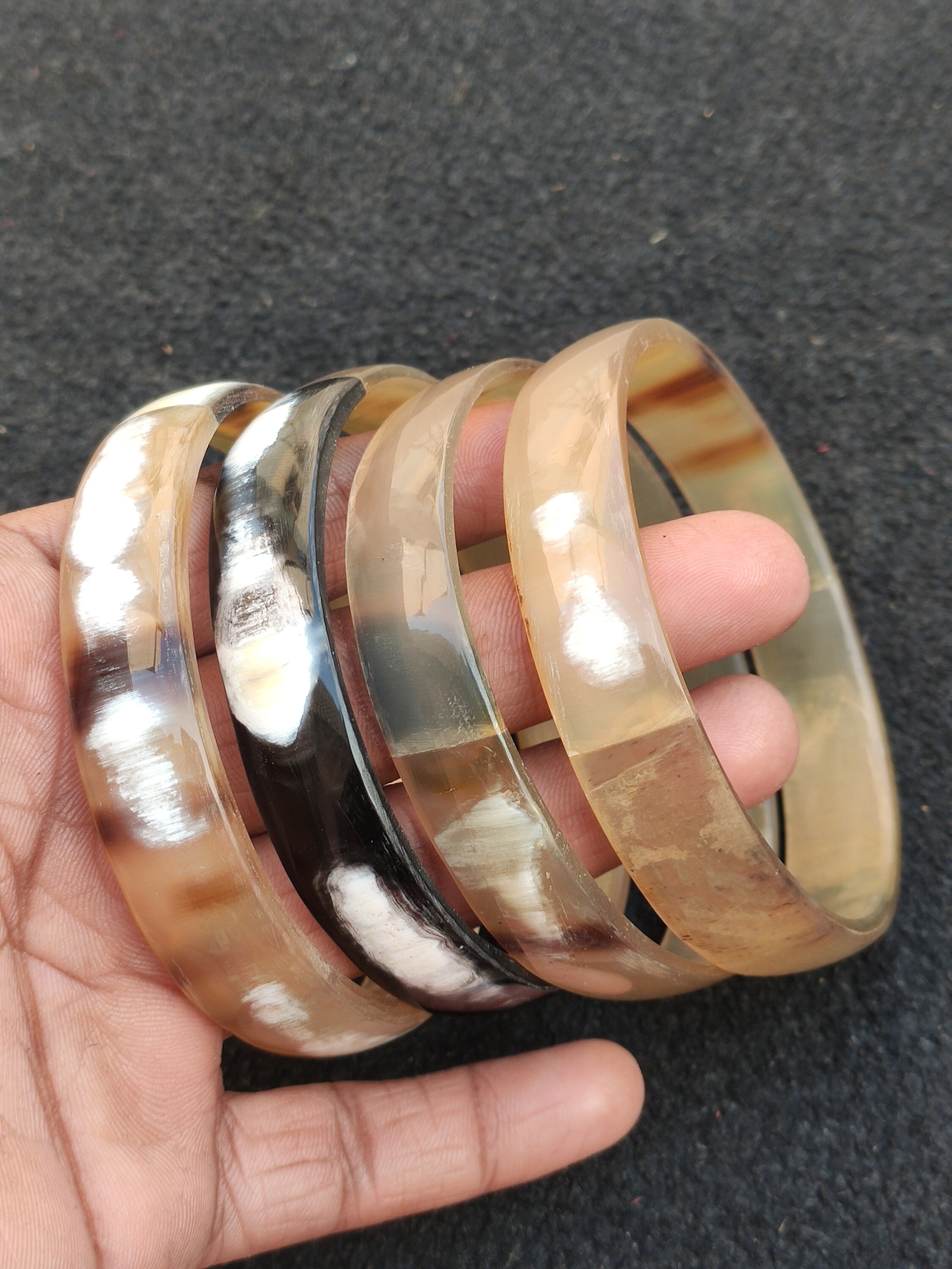 Ethically Sourced Natural Buffalo Horn Jewelry 4 Pcs Set