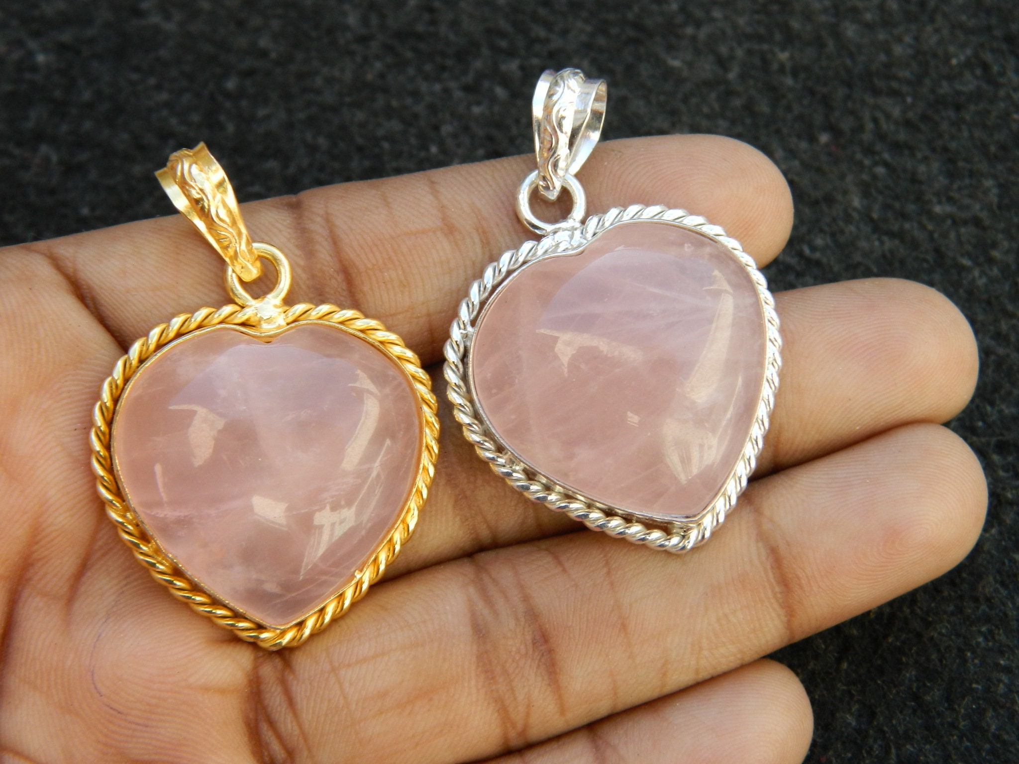 Necklaces for Women 1PC Natural Stone Rock Necklace Gold Plated Quartz  Pendant Valentines Day Decor 