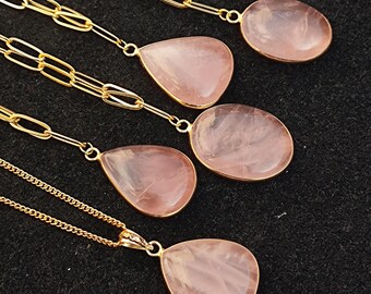 Collana Donna Con Ciondolo Rosa In Diamante Di Laboratorio – Argento 925 Placcato Oro 18K – Regalo ORIDIO