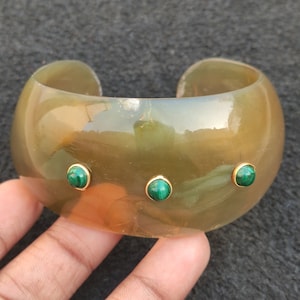 Horn Bone Jewelry Ethically Sourced Buffalo Horn cuff Bangle Bracelets with Multi Gemstone Vintage Style  Purely Handcrafted Gift for her