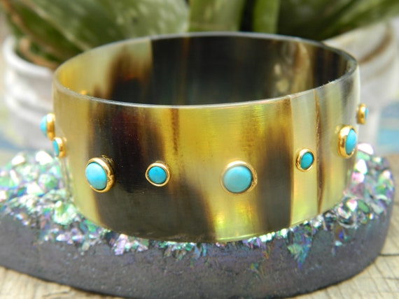 Horn Bone Jewelry Ethically Sourced Buffalo Horn Bangle With - Etsy