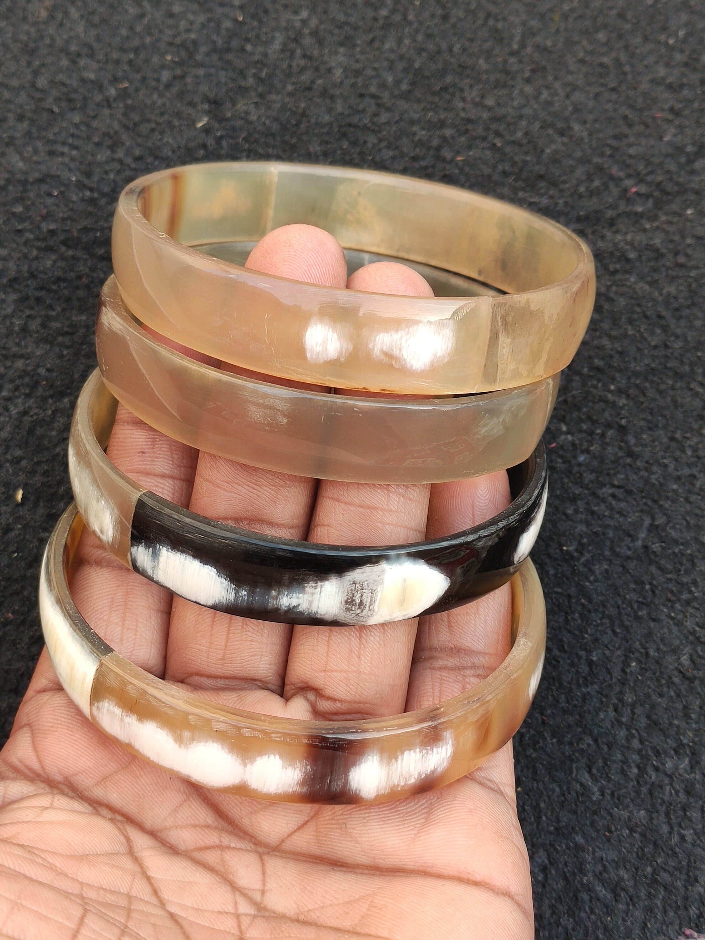 Ethically Sourced Natural Buffalo Horn Jewelry 4 Pcs Set