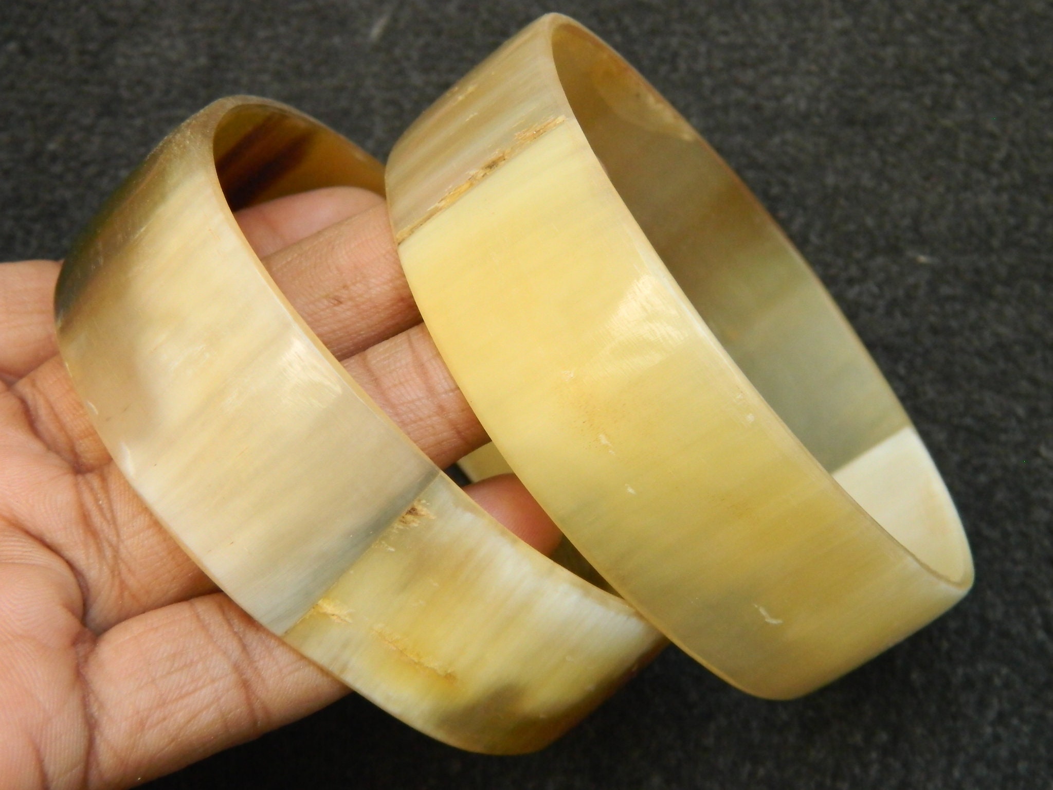 Ethically Sourced Natural Buffalo Horn Jewelry Horn Bangle