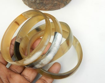Ethically Sourced Natural Buffalo Horn Jewelry Horn Bangle