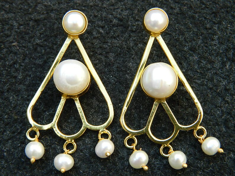 Stud earring Turquoise Charysoprse Natural White rainbow and pearl stud earring Gold plated earring Gemstone Earring Designer Gift for Women
