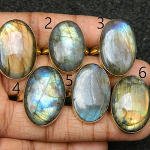 Labradorite Brass ring  Adjustable Natural Gemstone ring Handmade ring Vintage jewelry Fashion Ring Beautiful  Ring Gift for her