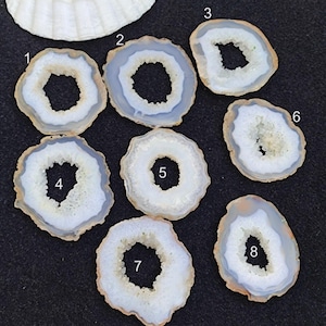 Natürliche Geode Druzy Achat Scheibe Lose Gesmtone Echte Geode Scheibe machen Schmuck Lieferungen Stilvolle Scheibe für Dekor und Handwerk