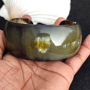 Buffalo Horn Chunky Wrap Bangle , Buffalo Horn Bracelet