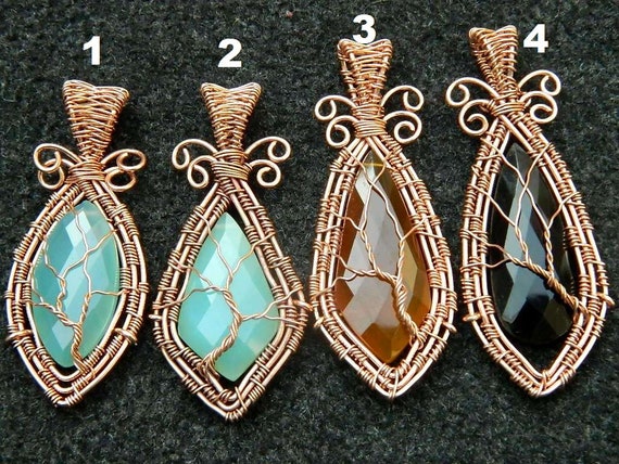 Wire wrapped shop jewelry etsy