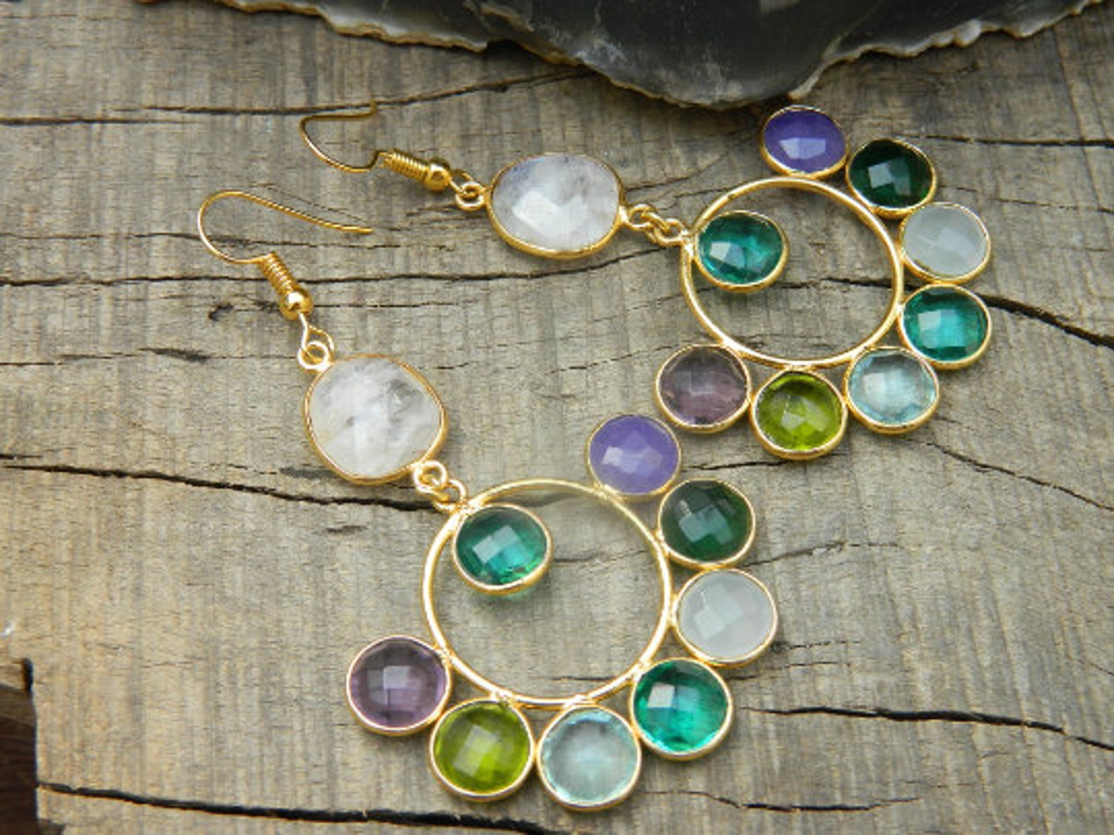 Multi Color Quartz man Made Quartz With Natural Moon Stone Etsy