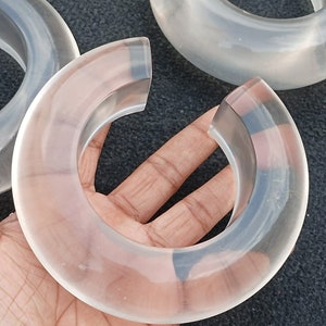 Resin Jewelry Large Crystal Clear Resin Cuff Bangle Stacking Bohemian Fashion Jewelry handmade Unique Gift sale