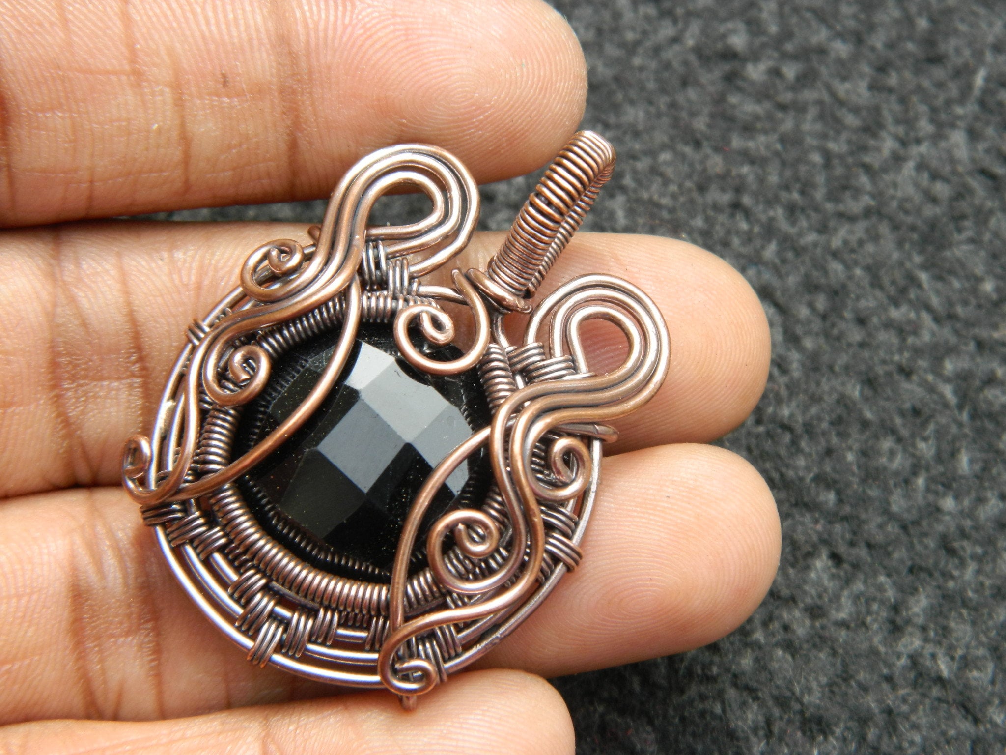 Gemstone Jewelry Supplies Black Onyx Faceted Round Briollete