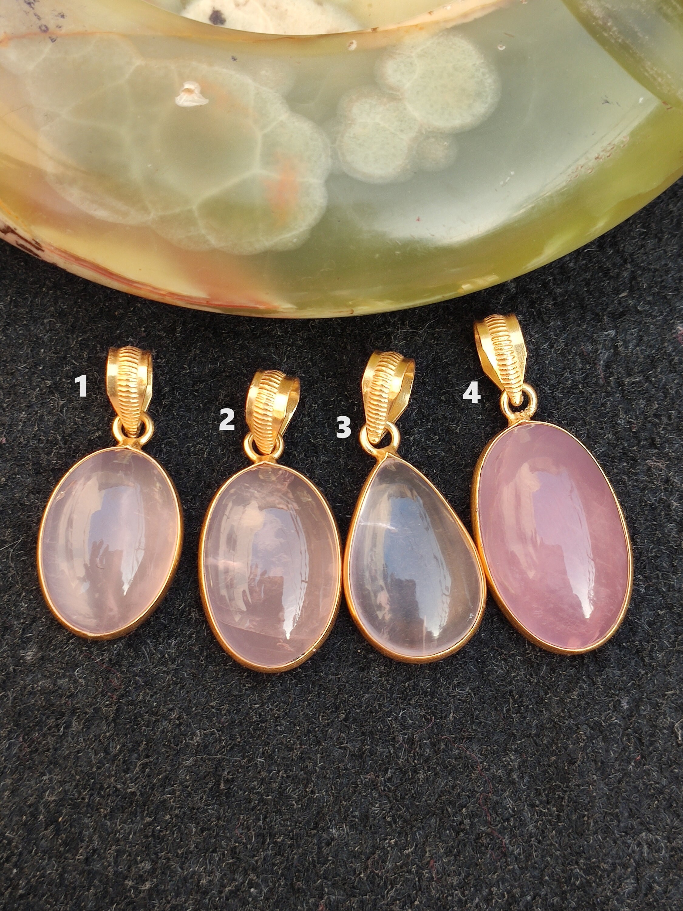 Lotto All'ingrosso 40 Pz Ciondolo Pietra Preziosa Al Quarzo - Foto 12